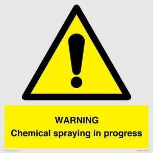 WARNING Chemical spraying in progress